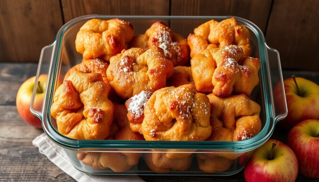 Baked Apple Fritters Storage