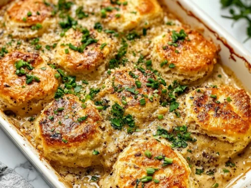 Biscuits and gravy casserole
