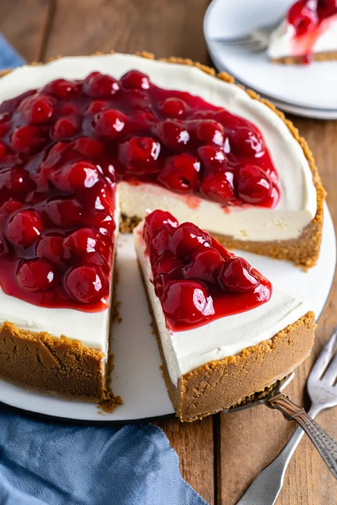 No Bake Cherry Cheesecake
