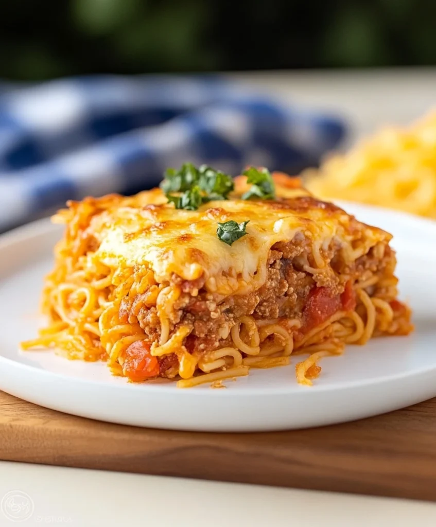 Easy Baked Spaghetti Casserole Preparation Easy Baked Spaghetti Casserole Preparation
