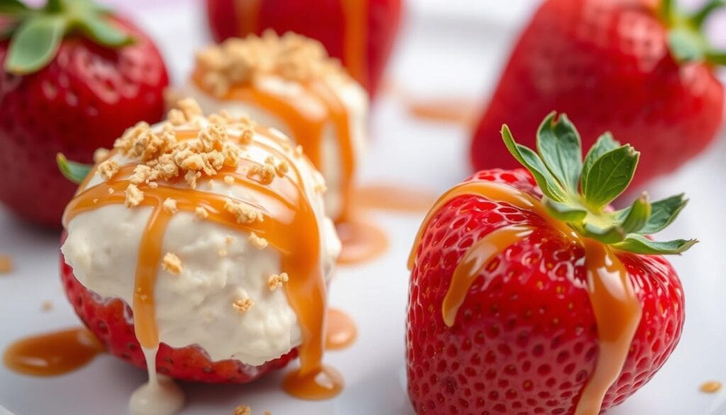 cheesecake deviled strawberries