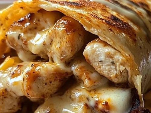 Cheesy Garlic Chicken Wraps