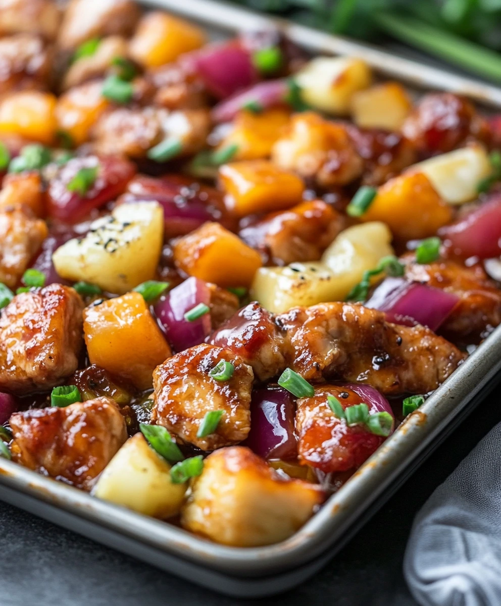 Hawaiian Chicken Sheet Pan