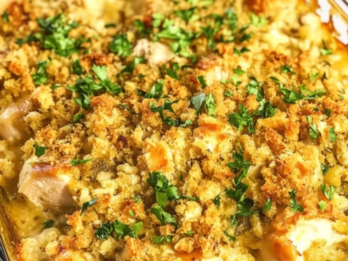 Chicken and Stuffing Casserole