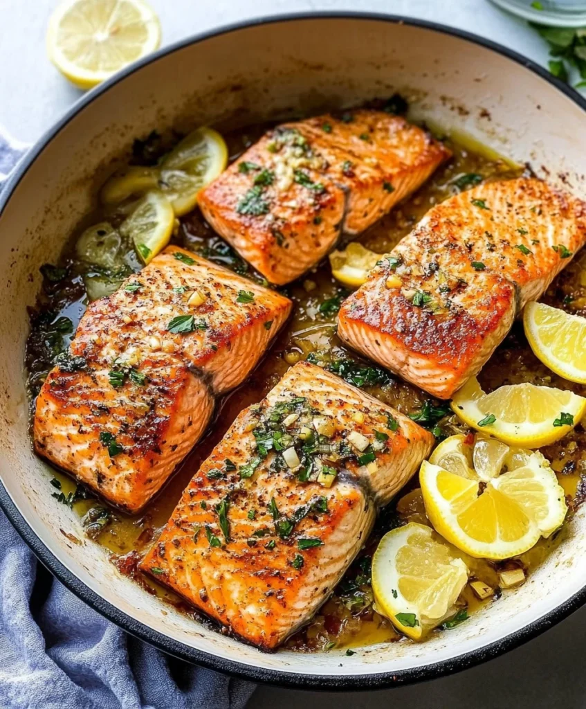 Keto Lemon Garlic Salmon