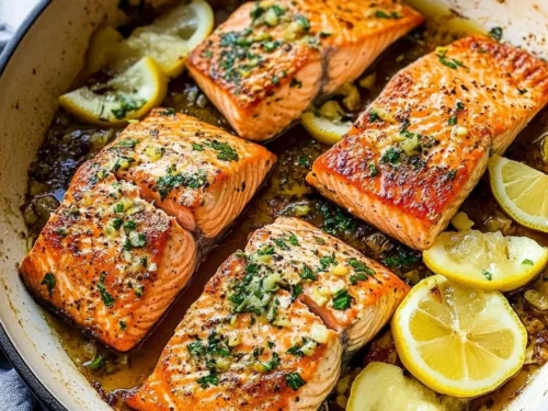 Keto Lemon Garlic Salmon