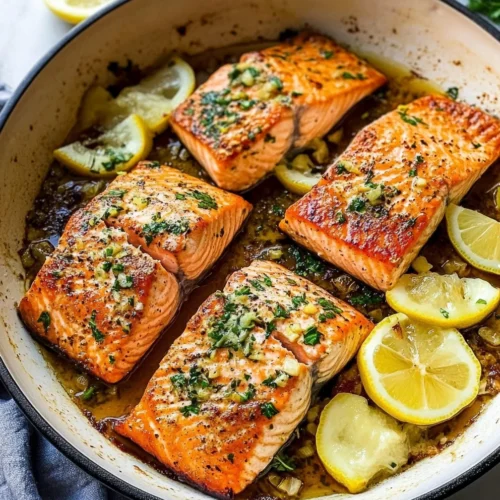 Keto Lemon Garlic Salmon