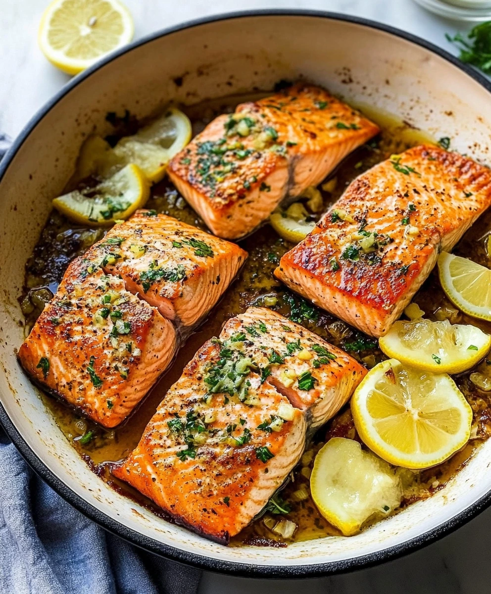 Keto Lemon Garlic Salmon