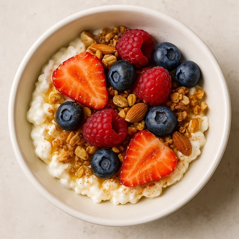 6 High-Protein Breakfasts to Start Your Day Strong 5 Cottage Cheese Bowl