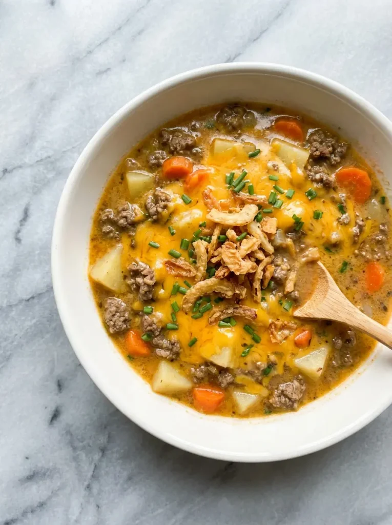 Cheeseburger Soup Recipe