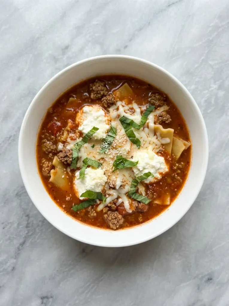 Lasagna Soup Recipe - All the Flavor in a Bowl 4 lasagna soup