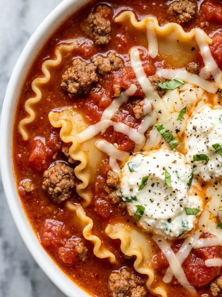 Lasagna Soup Recipe - All the Flavor in a Bowl 5 lasagna soup