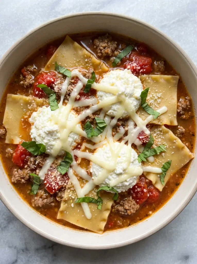 Lasagna Soup Recipe - All the Flavor in a Bowl 2 lasagna soup