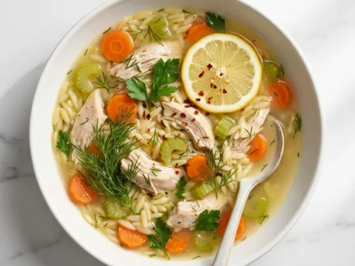 Lemon Chicken Orzo Soup