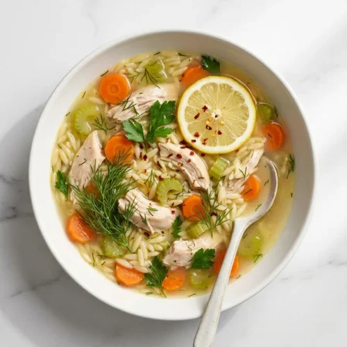 Lemon Chicken Orzo Soup