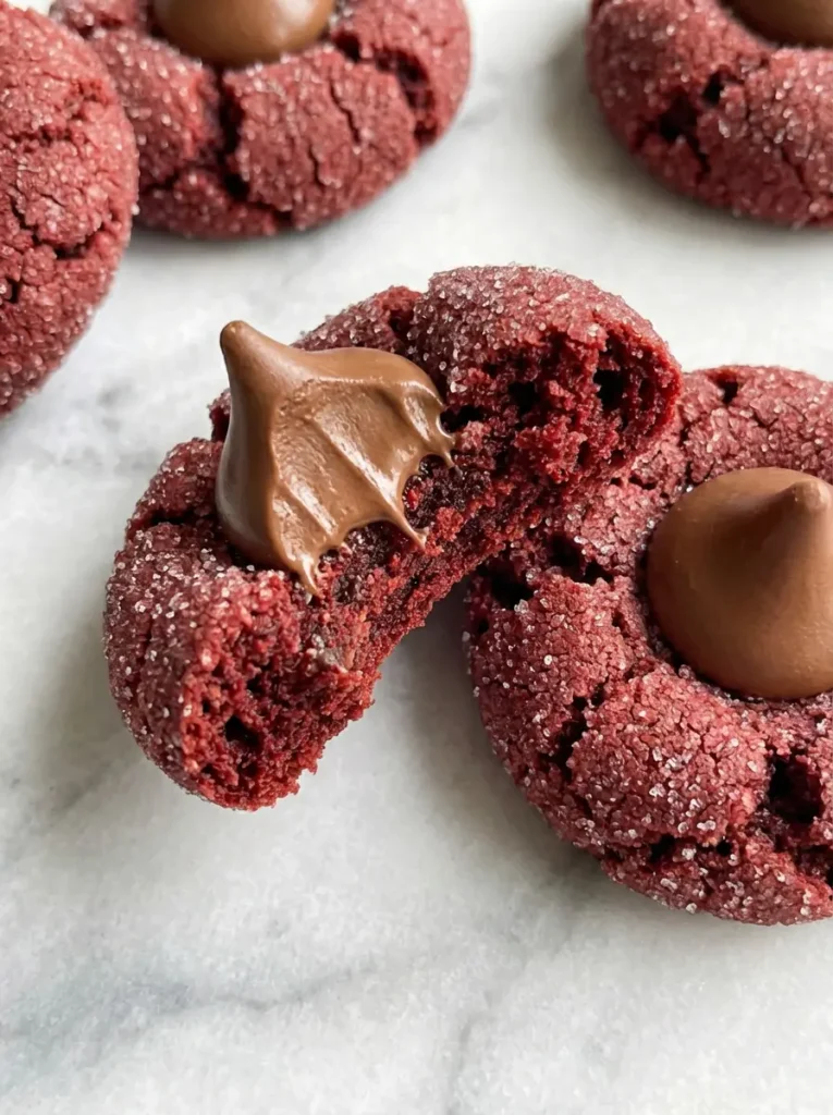 Red Velvet Blossom Cookies