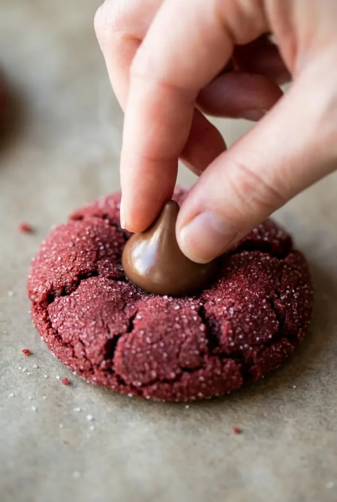 red velvet blossom cookies