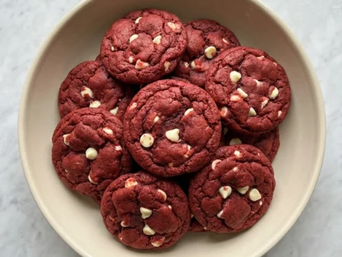 Red Velvet Cake Mix Cookies