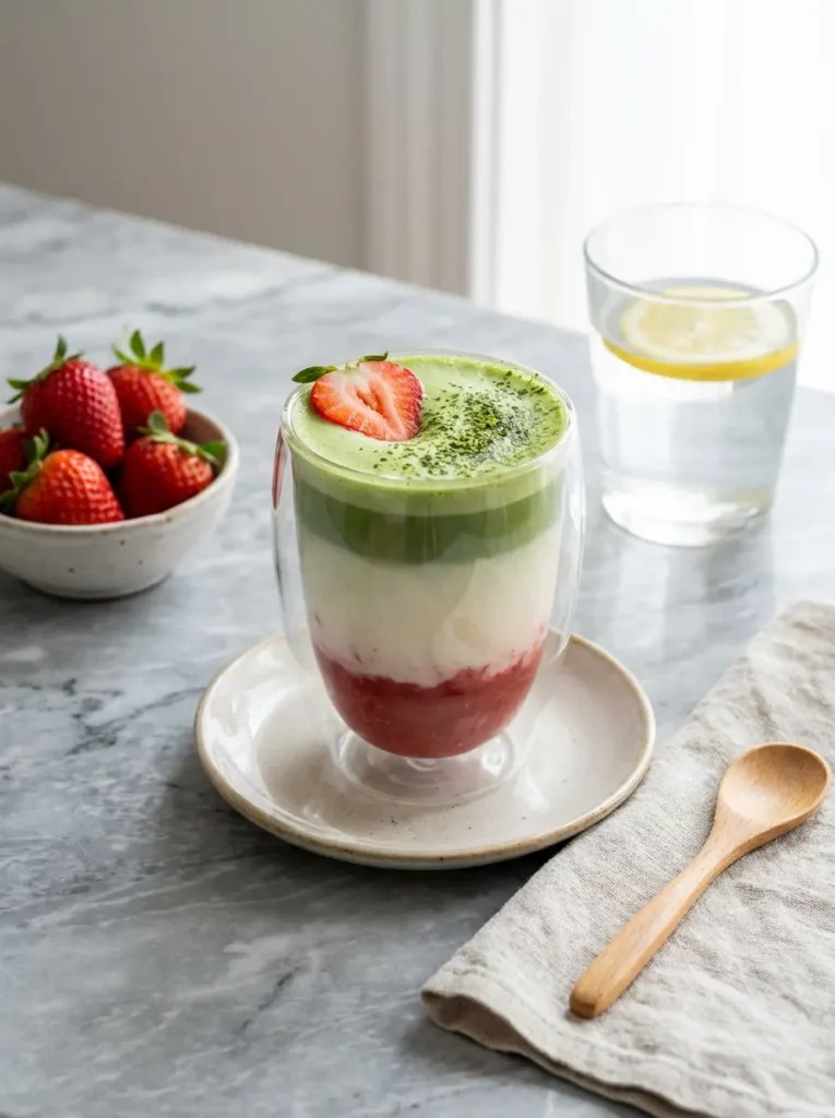  Strawberry Matcha Latte