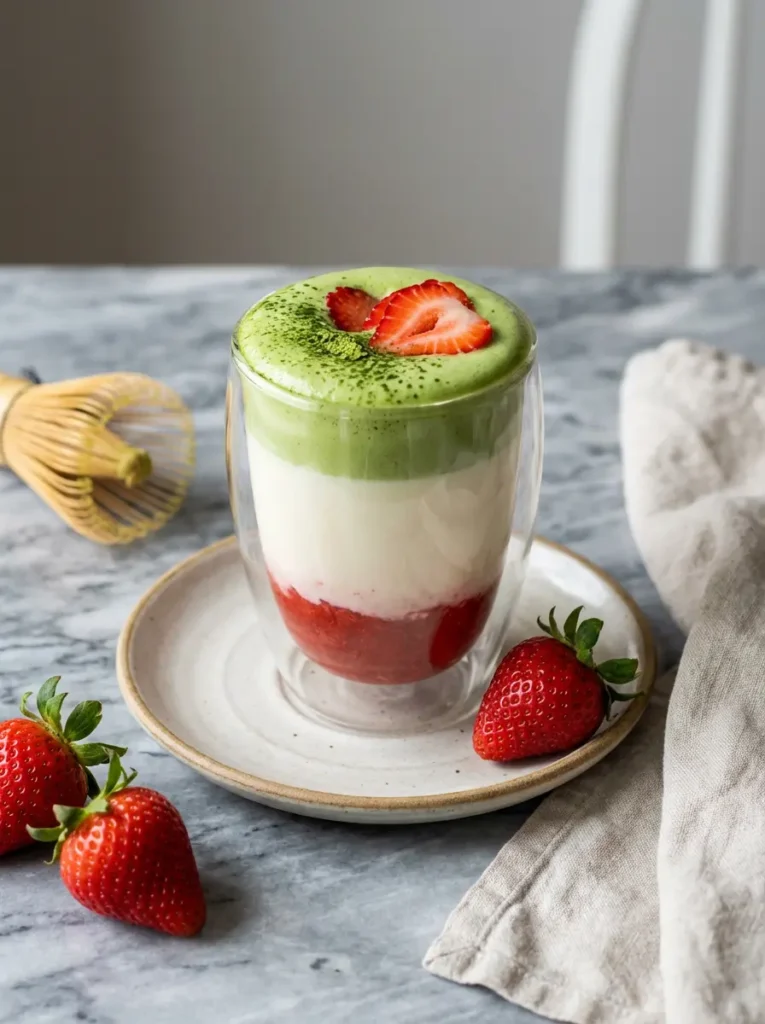 Strawberry Matcha Latte