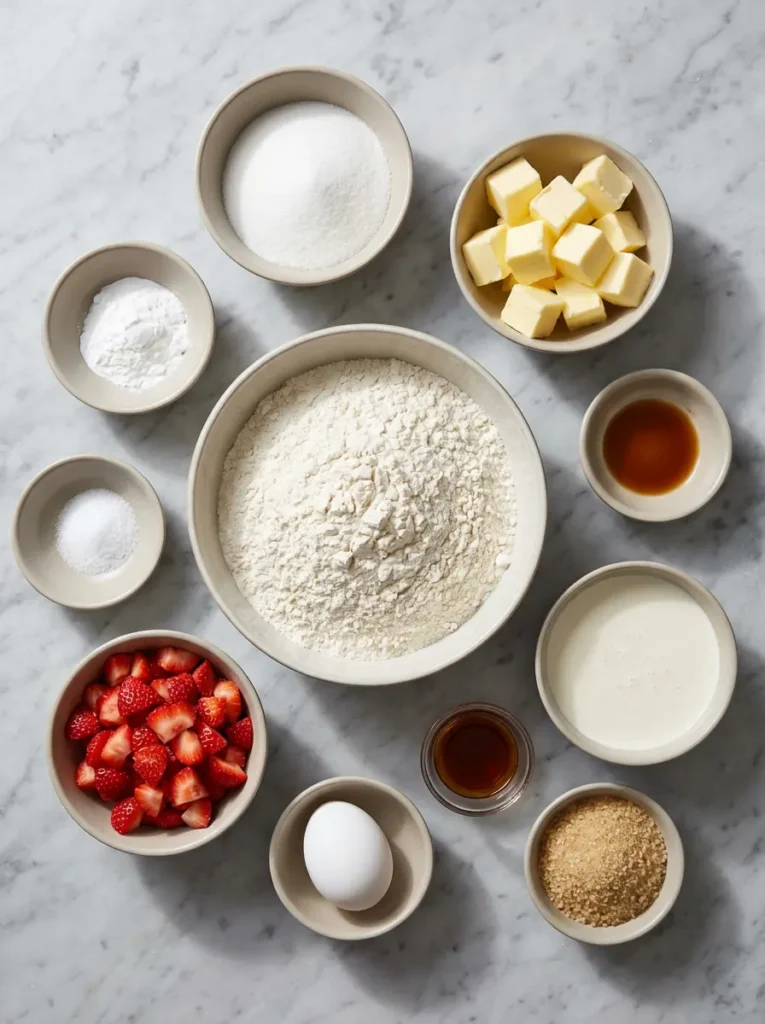 strawberry scones Ingredients 