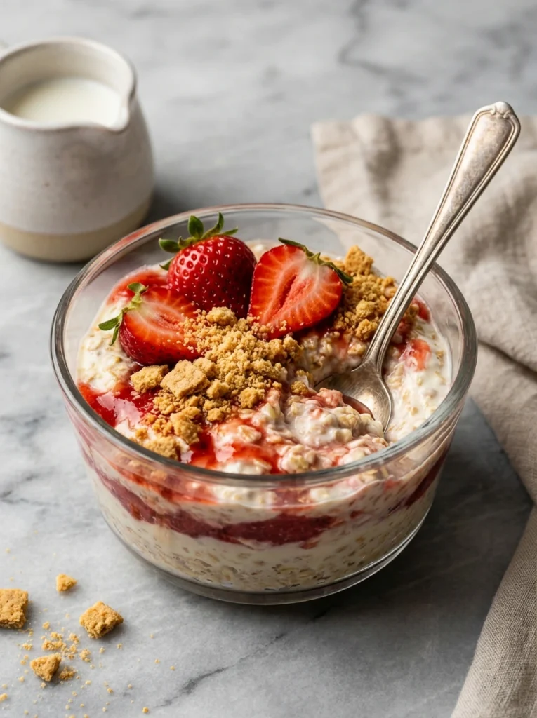 trawberry Cheesecake Overnight Oats
