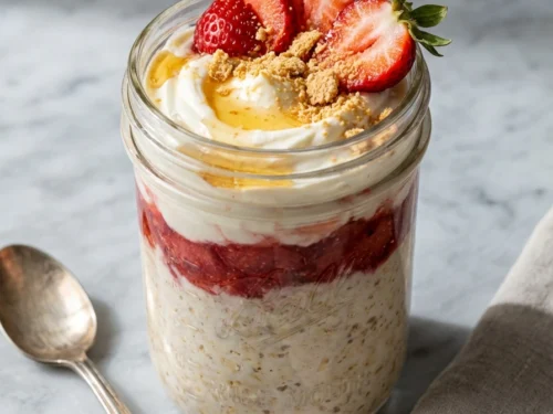 trawberry Cheesecake Overnight Oats
