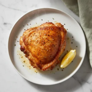 air fry chicken thighs featured