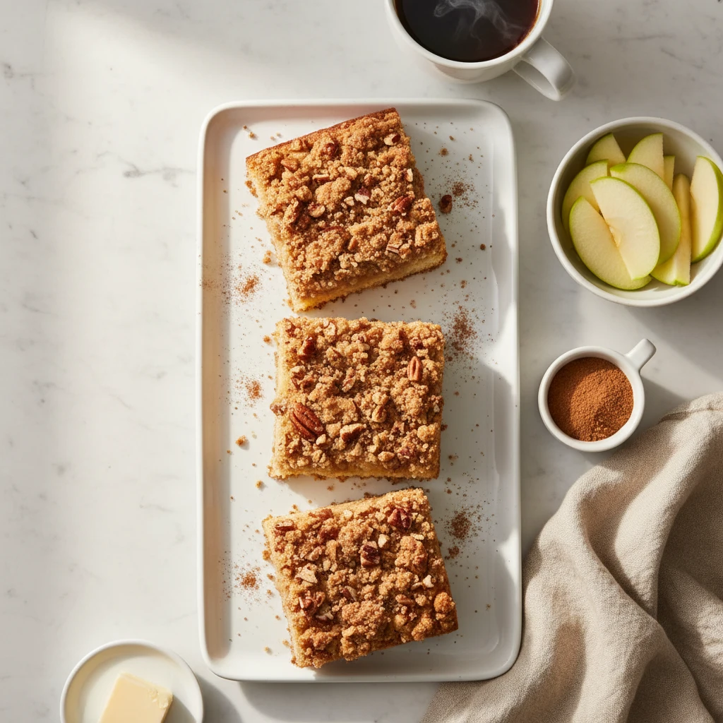 Apple Coffee Cake serving suggestion