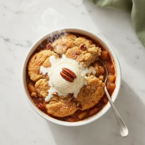 apple pecan cobbler recipe featured