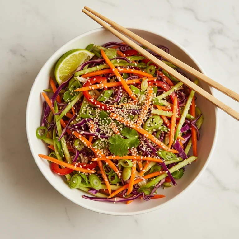 Easy Asian Slaw Recipe with Sesame Ginger Dressing 1 asian slaw recipe featured 1