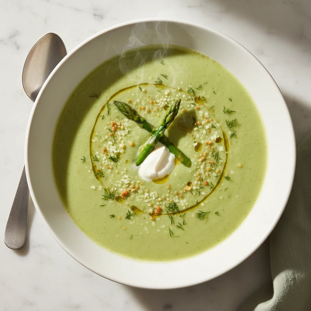 asparagus soup recipe featured