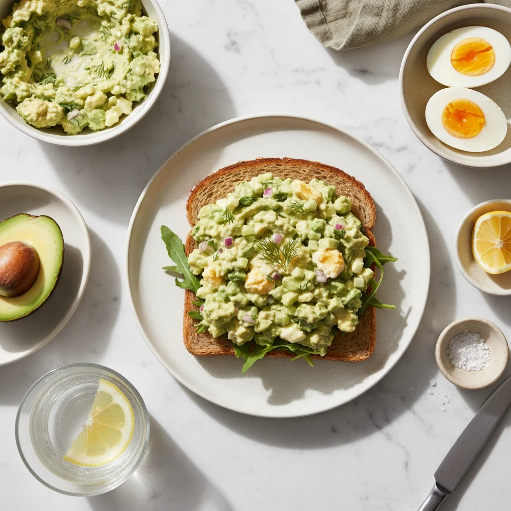 Avocado Egg Salad serving suggestion
