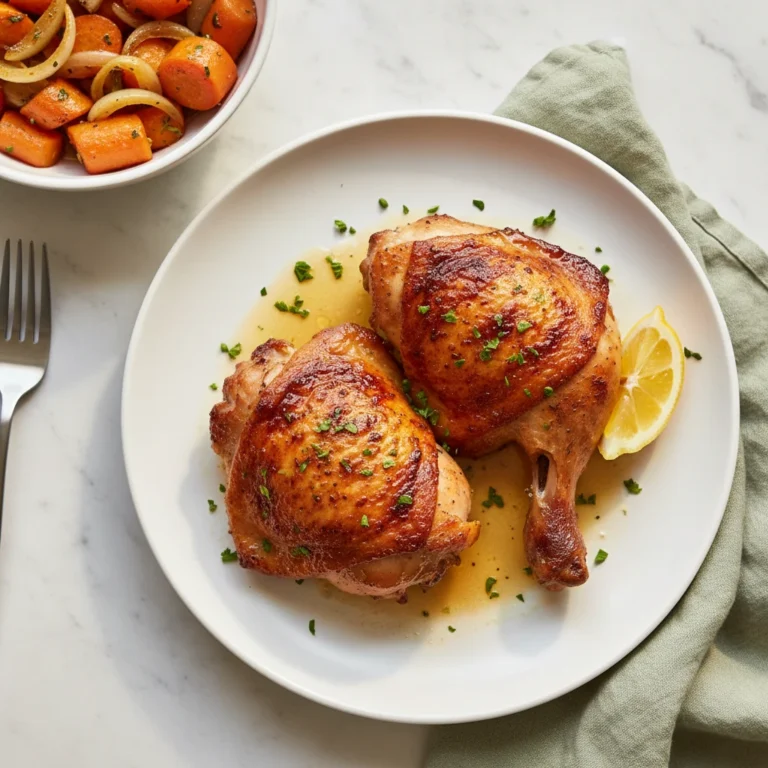 baked chicken thighs featured