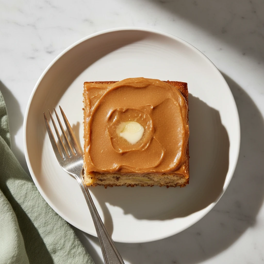 banana sheet cake recipe featured