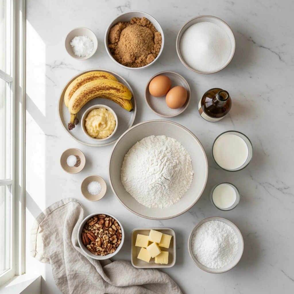 Banana Sheet Cake ingredients