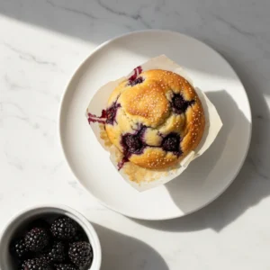 blackberry muffins recipe featured