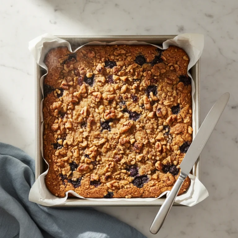 blueberry buckle recipe featured