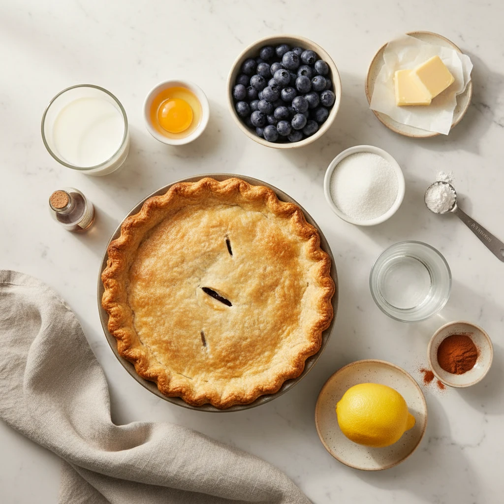 Blueberry Pie ingredients