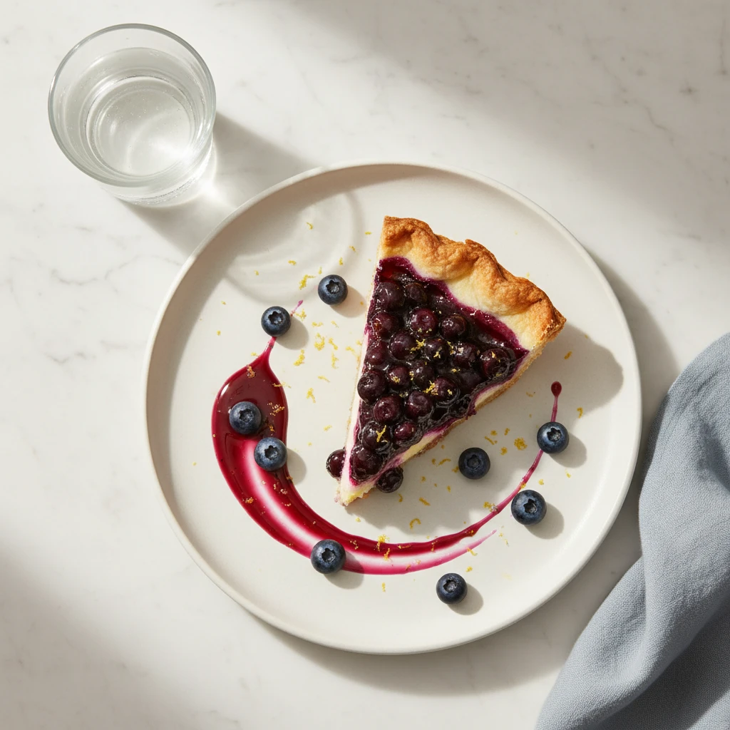 Blueberry Pie serving suggestion