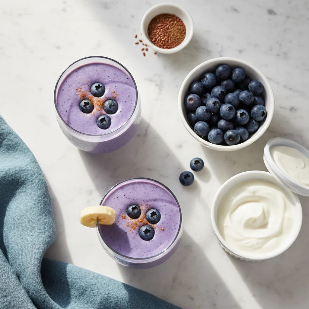 Blueberry Smoothie serving suggestion