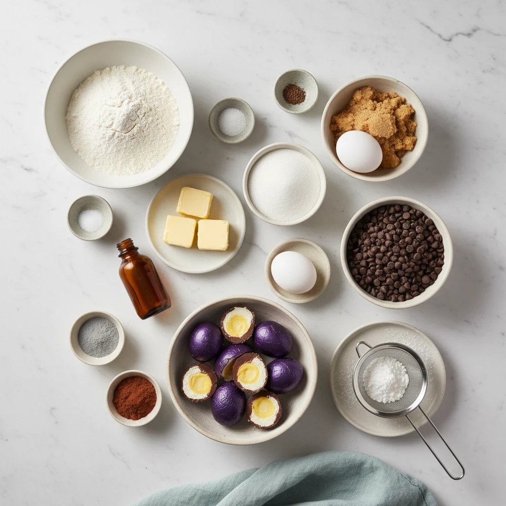 Cadbury Egg Cookies ingredients