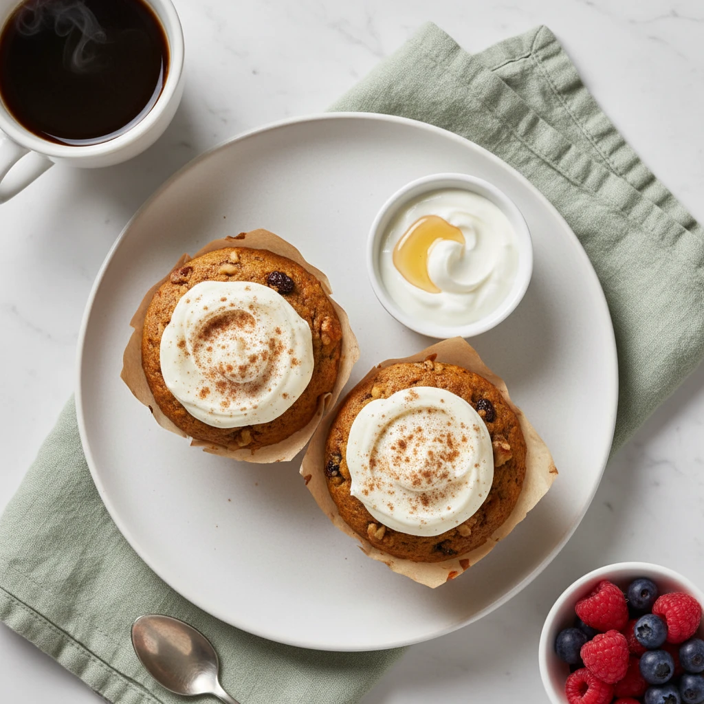 Delicious Carrot Jumbo Muffins serving suggestion