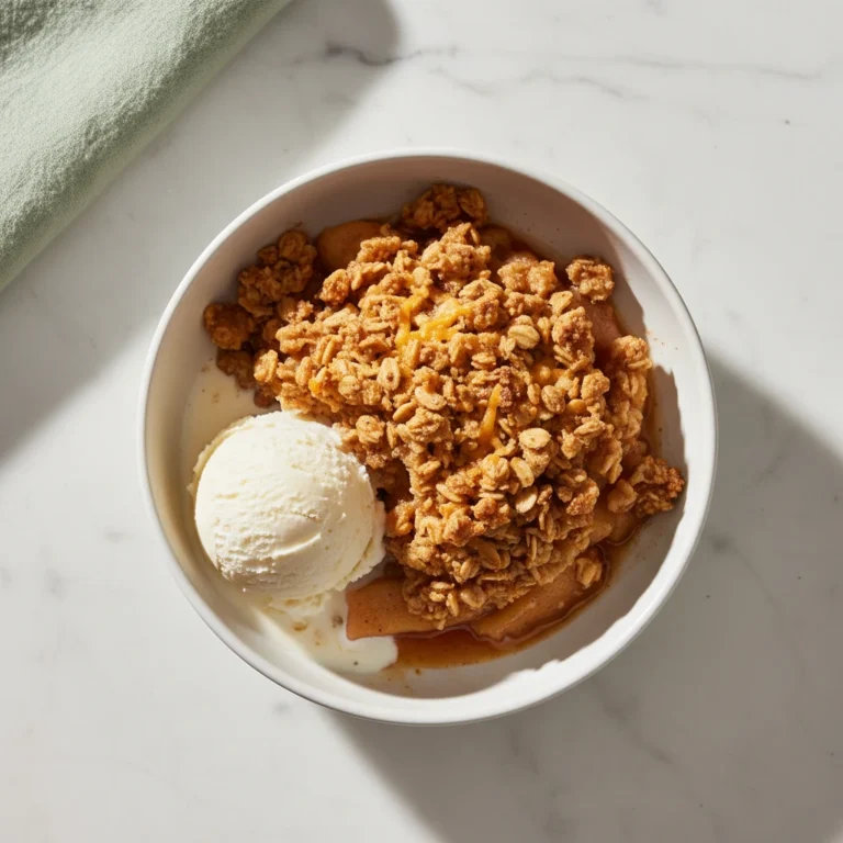 cheesy apple crisp recipe featured