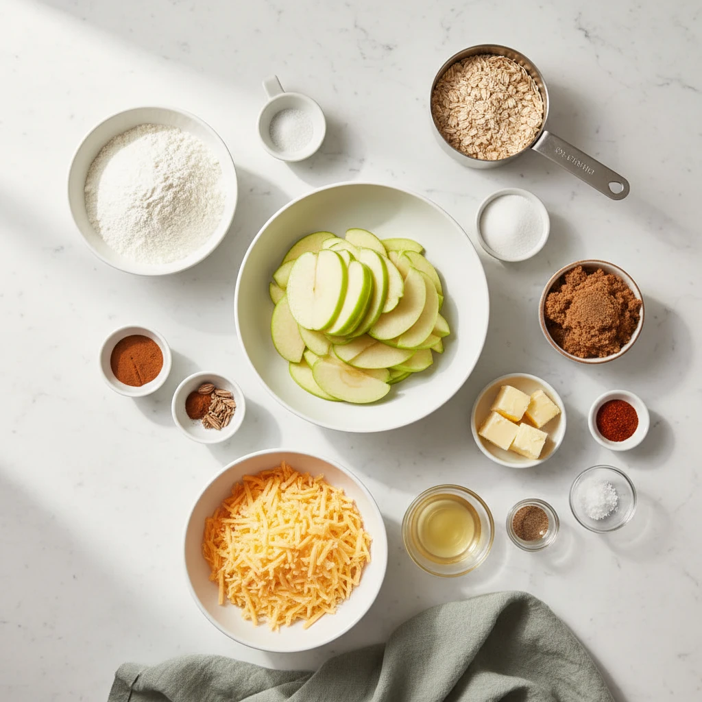 Cheesy Apple Crisp ingredients