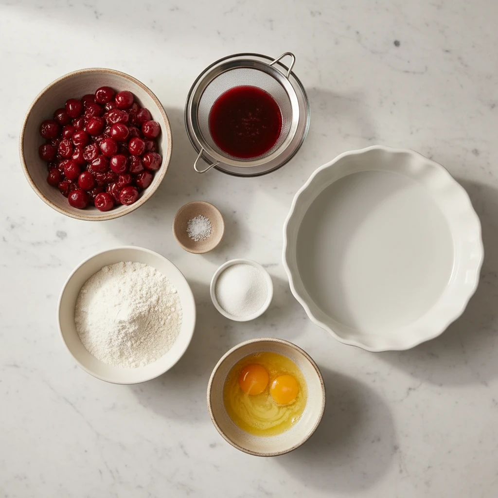 Cherry Cobbler ingredients