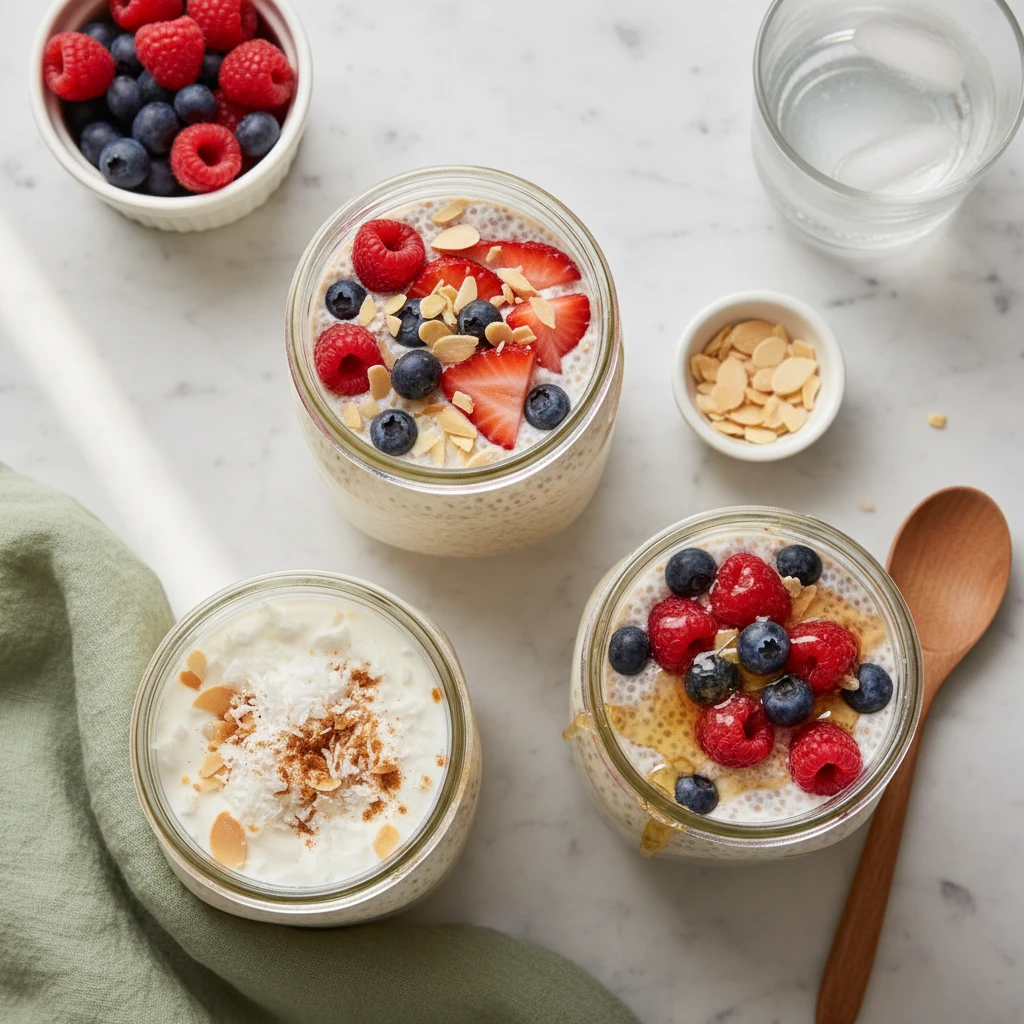 Chia Seed Pudding with Yogurt serving suggestion