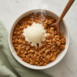 cinnamon apple crumble recipe featured