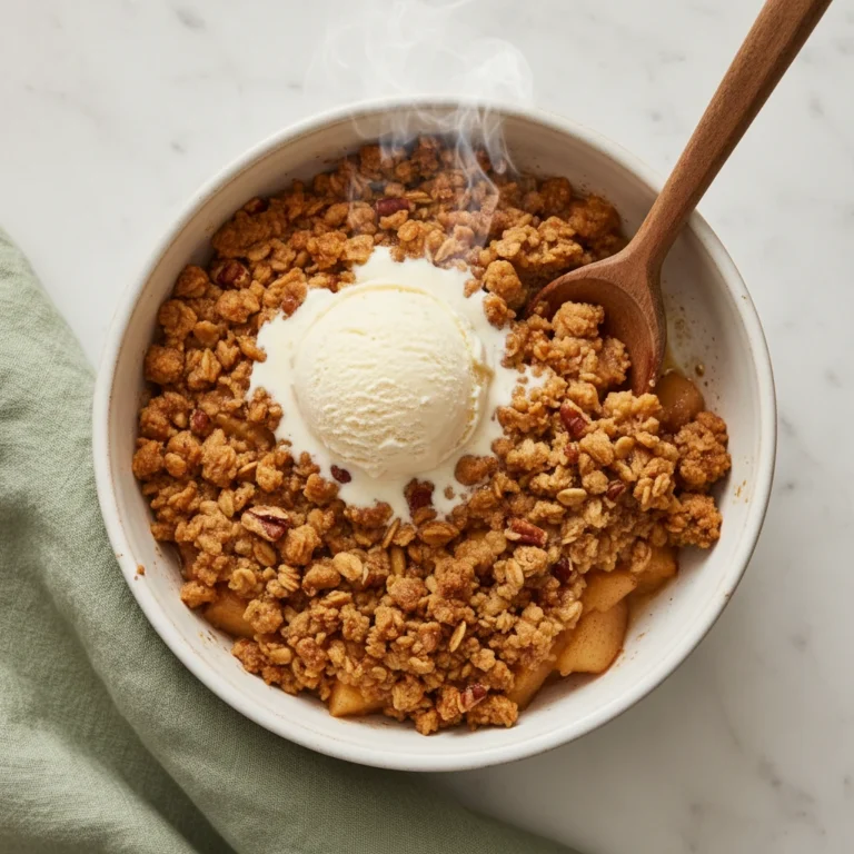 cinnamon apple crumble recipe featured