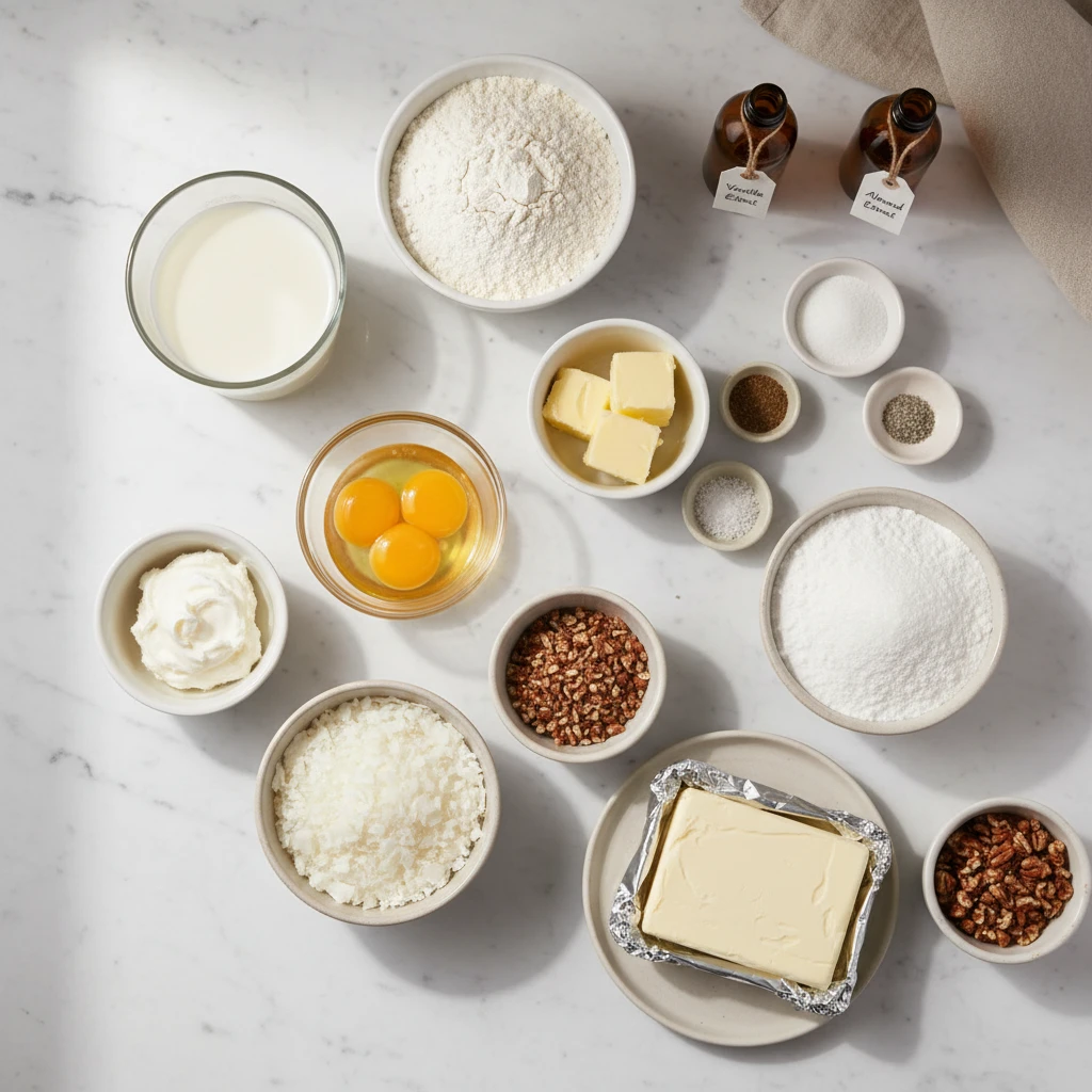 Coconut Pecan Cupcakes ingredients